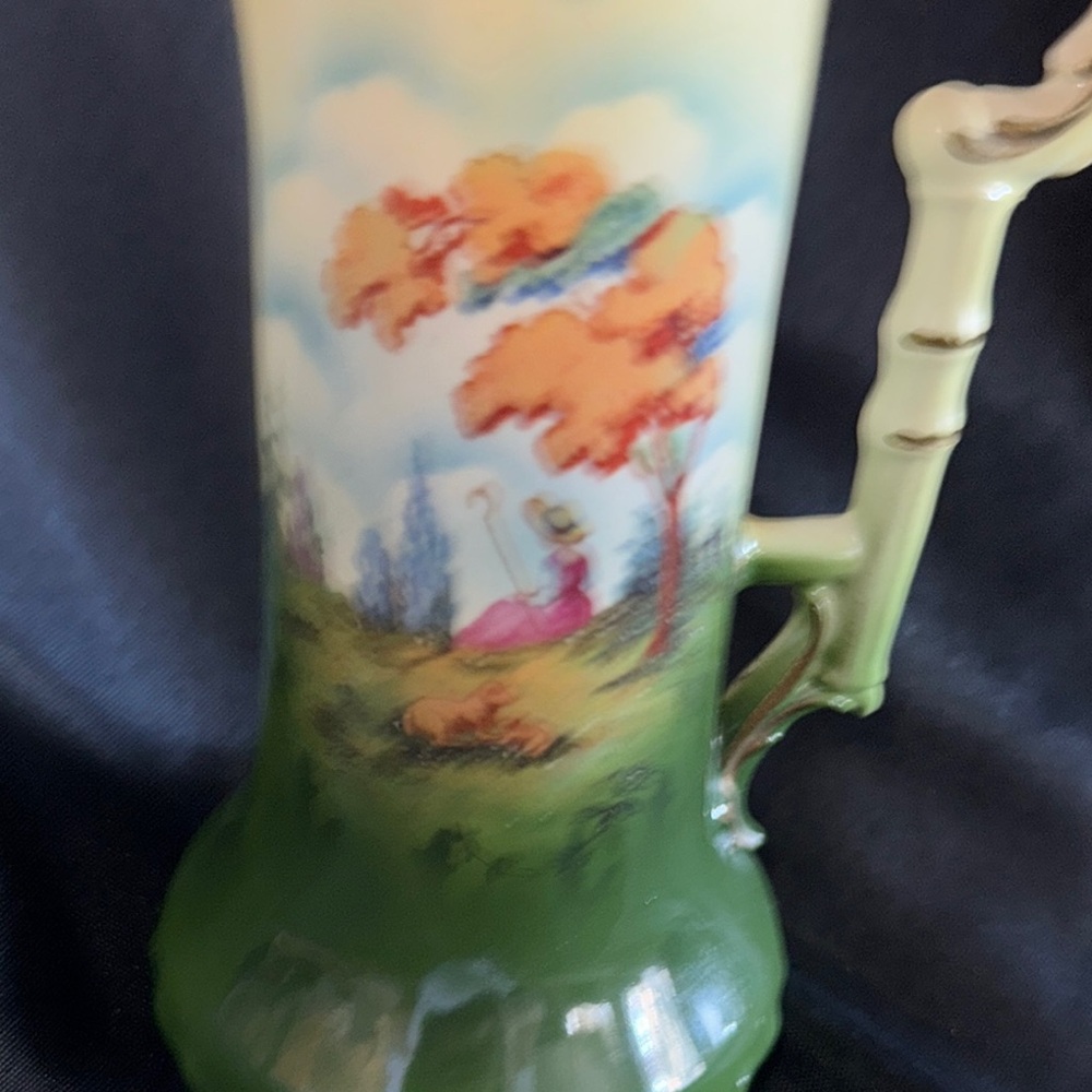 Vintage Ceramic Pitcher with Scenic Design Czech pottery - Picture 12 of 12